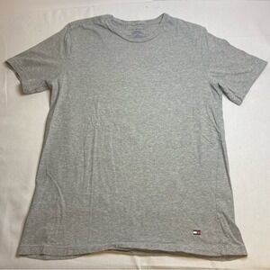 Tommy Hilfiger Mens Grey Crew Neck T Shirt‎ Basic Logo Casual Size M